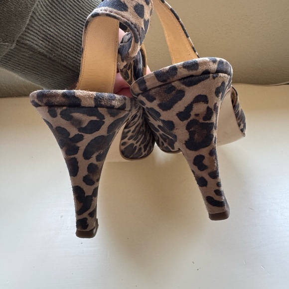 Paul Green Avanti Womens Slingback Stiletto Heels Leopard Peep Toe UK 6.5 US 9 - Picture 5 of 10